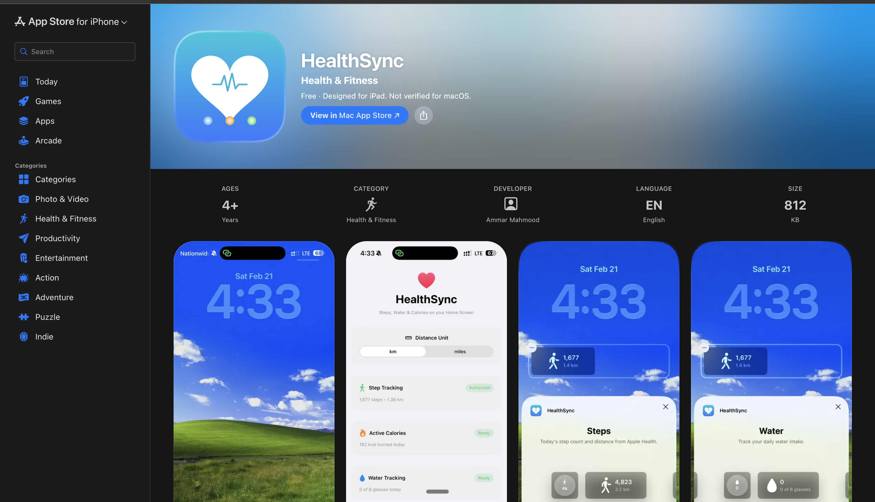 HealthSync iOS App