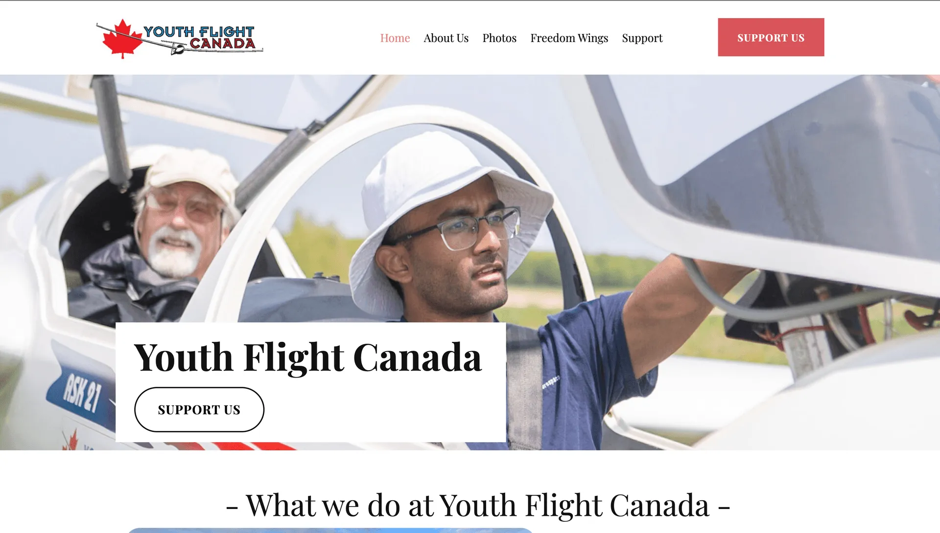 Youth Flight Canada Website